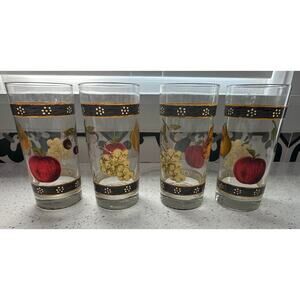 Block Country Orchard Glassware Tall Tumbler Set of 4